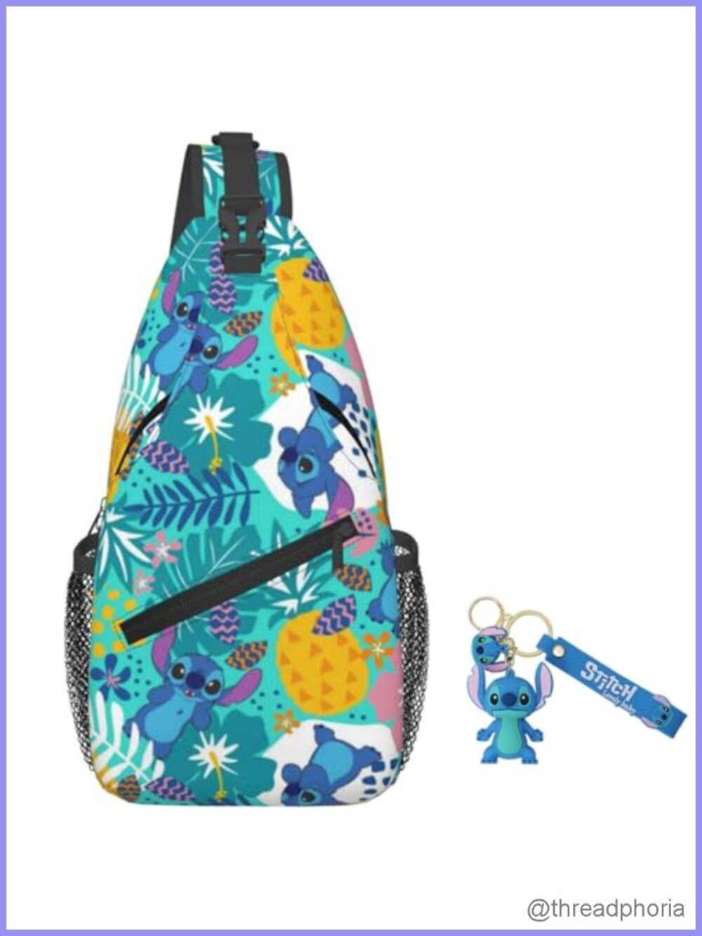Cute Cartoon Sling Bag Crossbody Chest Bag Adjustable Strap Travel Shoulder Bag